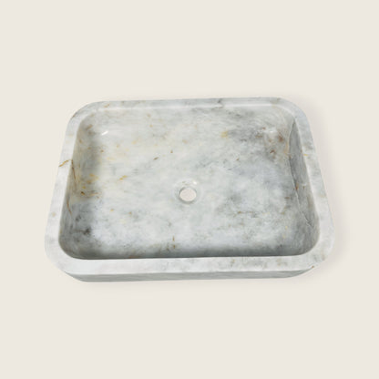 Rounded Rectangle Sink - Cheetah White