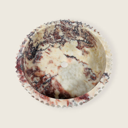 Fluted Sink - Red & White