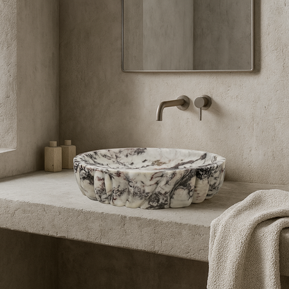 Ruche Sink - Red & White