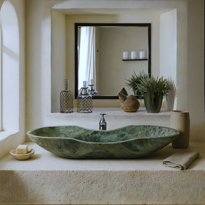Flow Marble Sink - Green