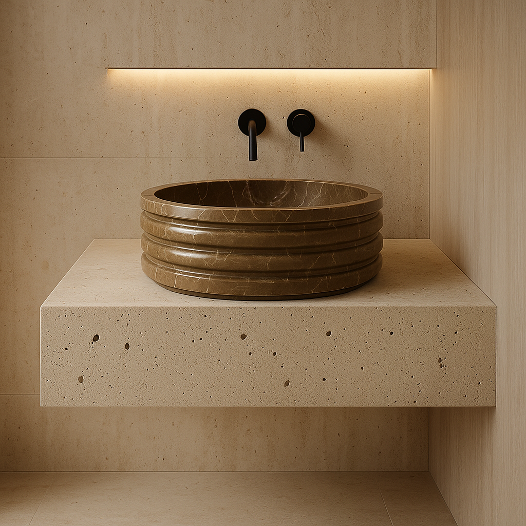 Banded Sink - Brown