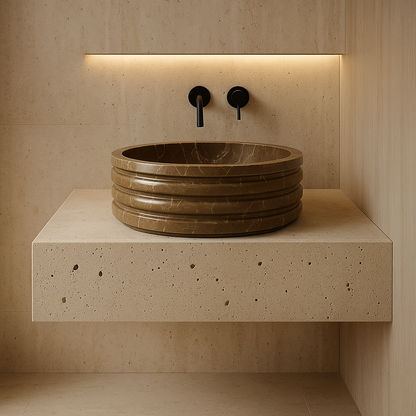 Banded Sink - Brown