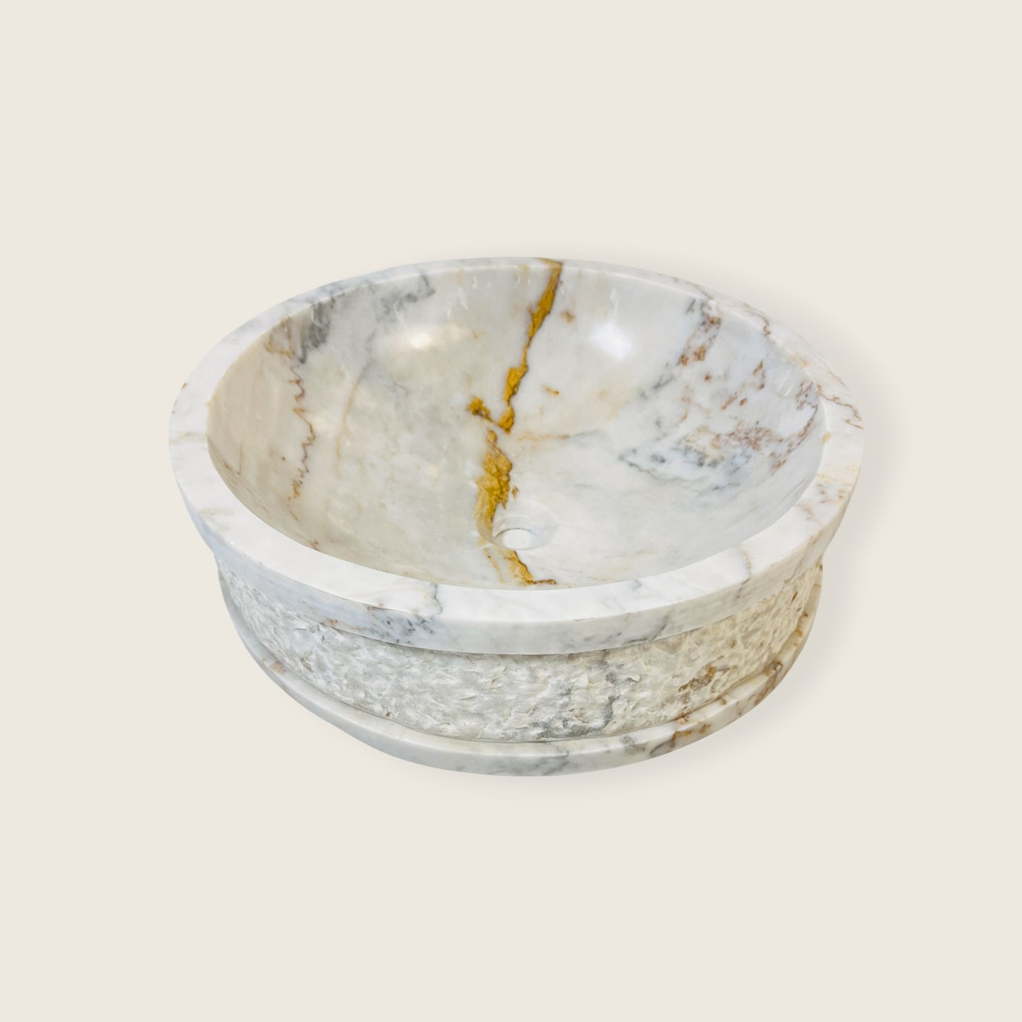 Tranquil Marble Sink - Cheetah Gold