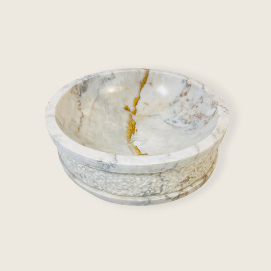 Tranquil Marble Sink - Cheetah Gold