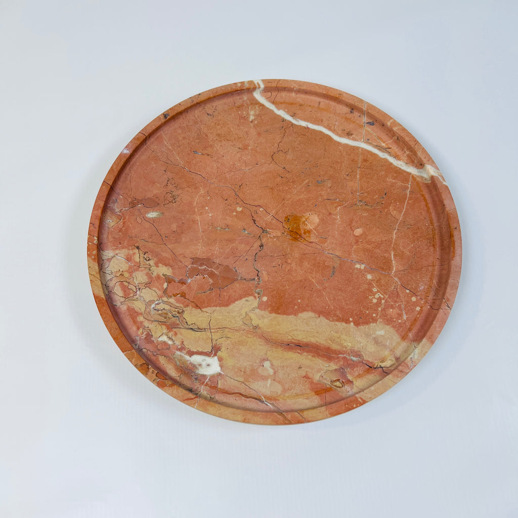 Red Travertine Plate