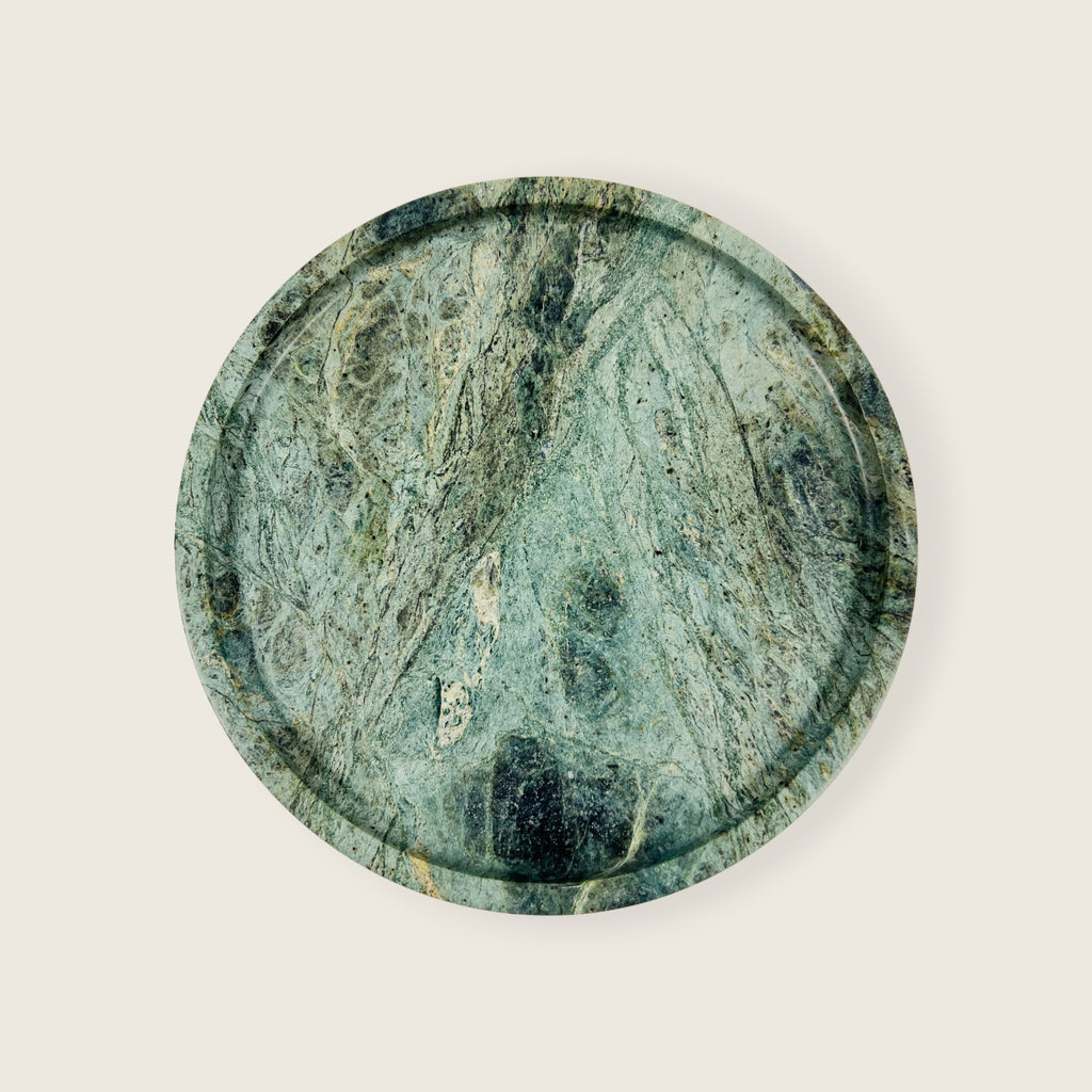 Green With Beige Veins Plate