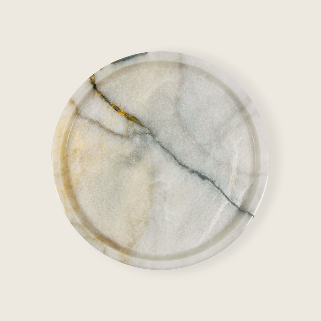 Grey Veined Marble Plate