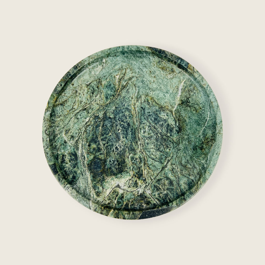 Jungle Green Marble Plate