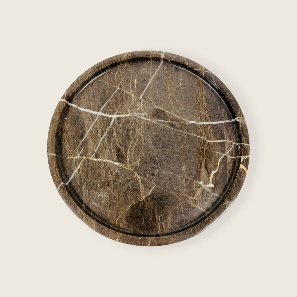 Panther Brown Marble Plate