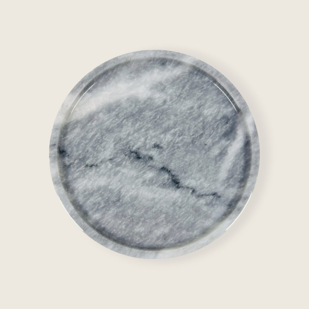 Dark Grey Marble Plate