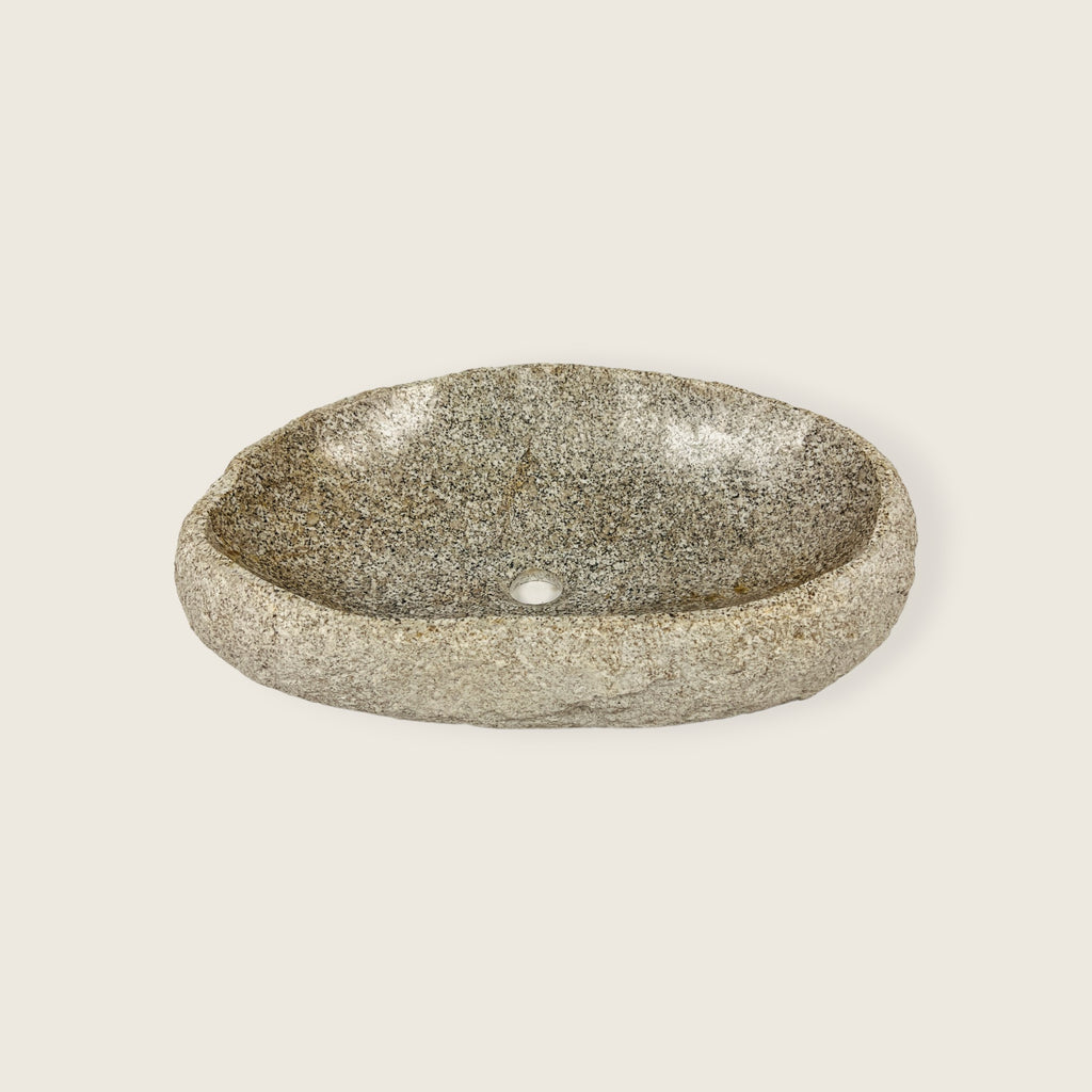 Brown Chips Riverstone Sink