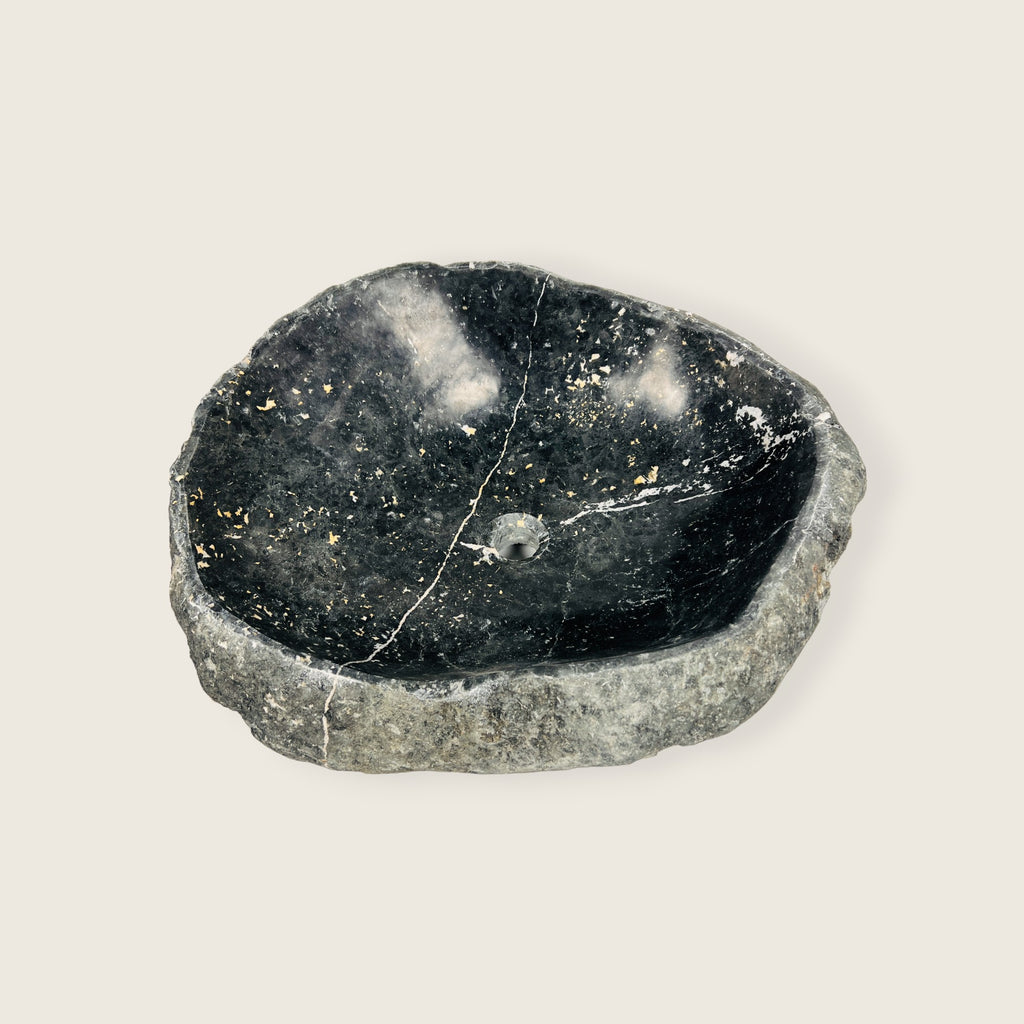 Charcoal Hue River Stone Sink