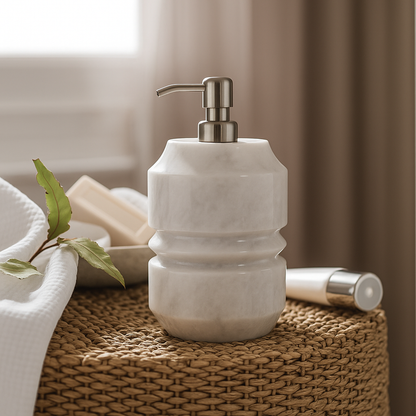 Grooved Soap Dispenser - Grey
