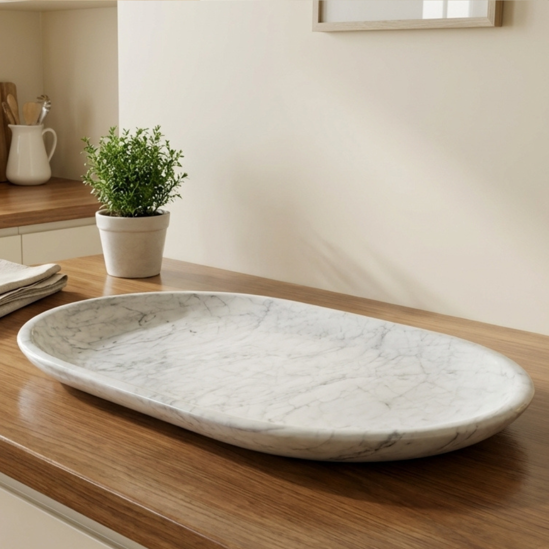 Oval Grey Platter