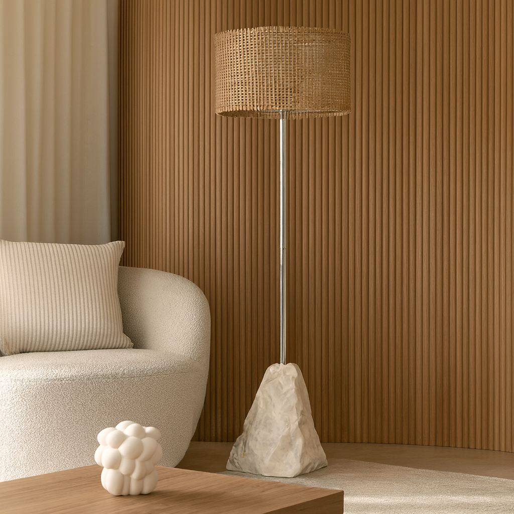 Chiseled Floor Lamp - Gray Commando
