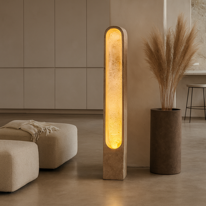 Channel Floor Lamp - Travertine