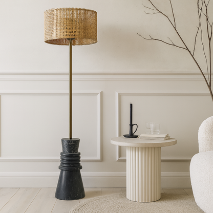 Frustum Ringed Lamp - Black