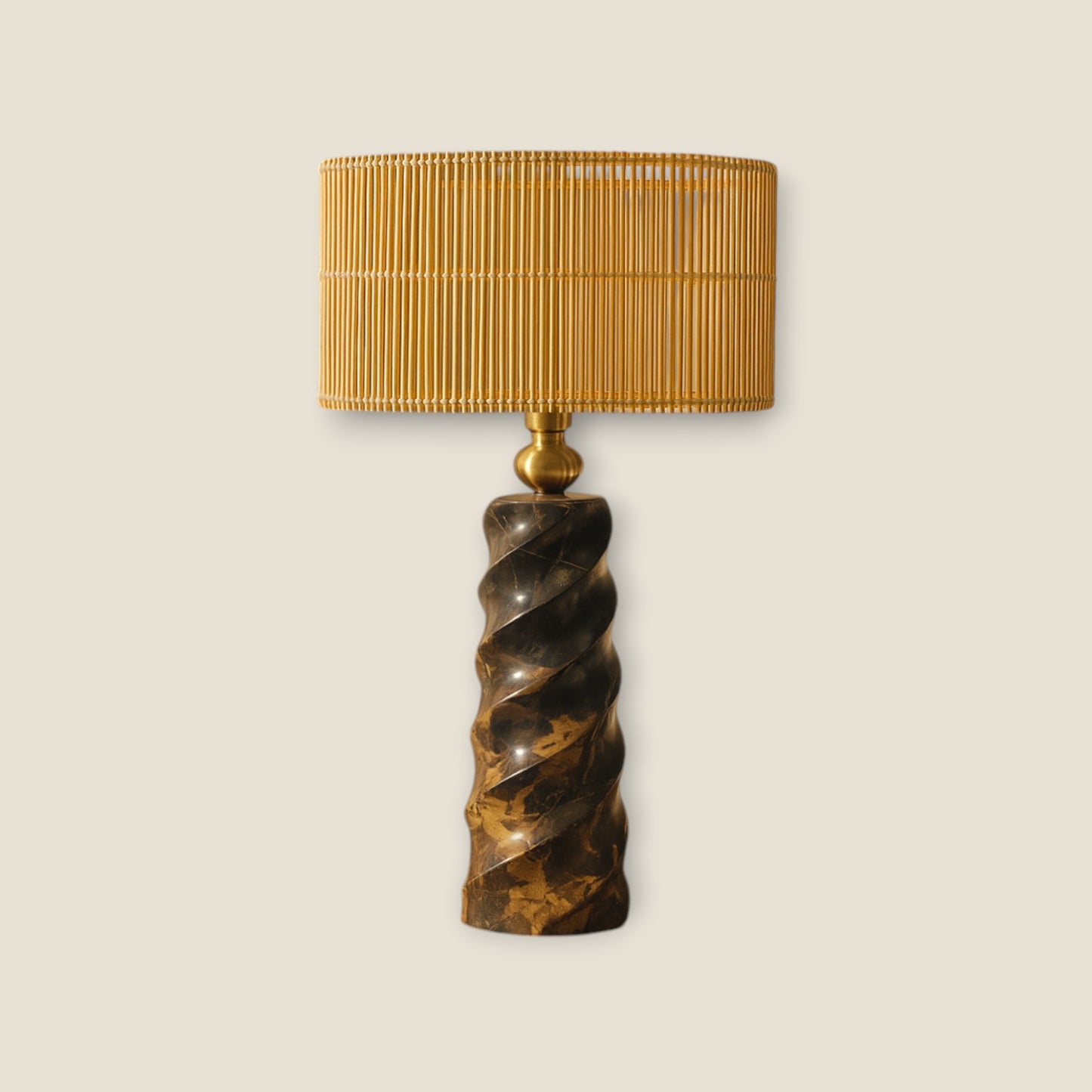 Spiral Table Lamp - Black & Gold