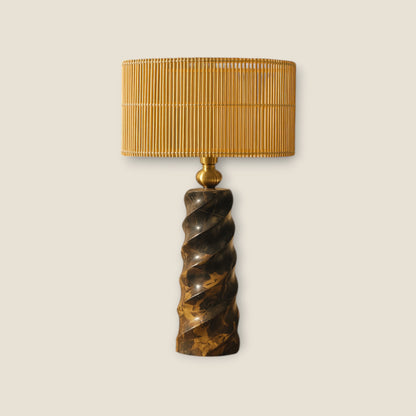 Spiral Table Lamp - Black & Gold