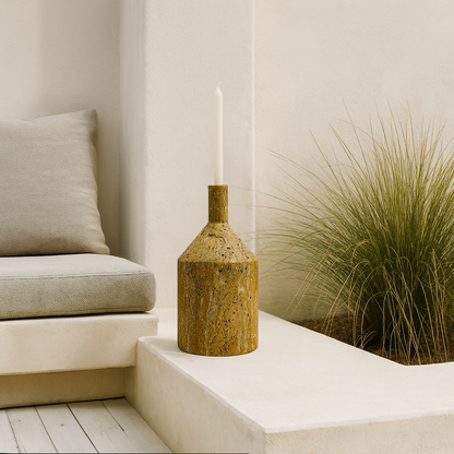Chunky Ornament Bottle - Travertine