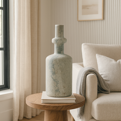 Collared Ornament Bottle - Travertine
