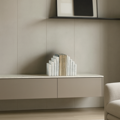 Scholar's Stack Bookends Pair - Gray