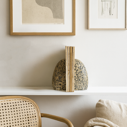 Dotted Bookend Pair - Brown