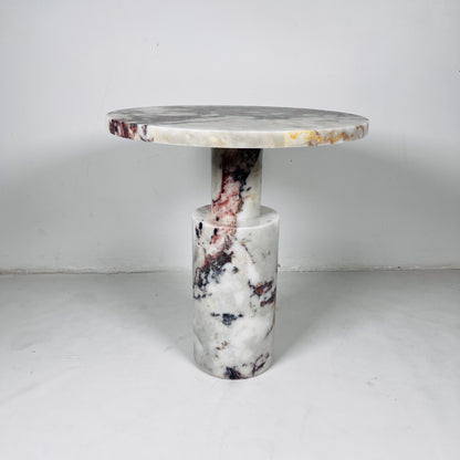 Luxe Crest Table - Red & White