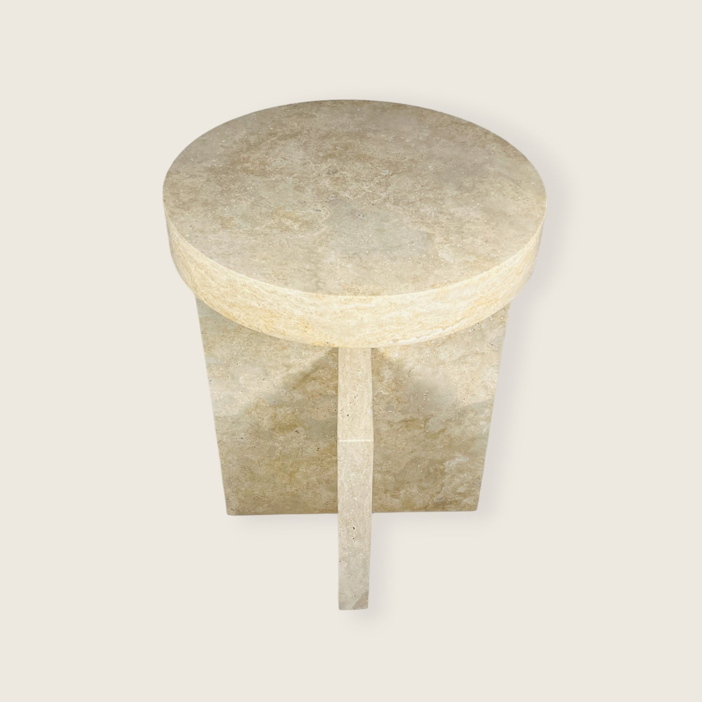 Mesa Marble Table - Travertine