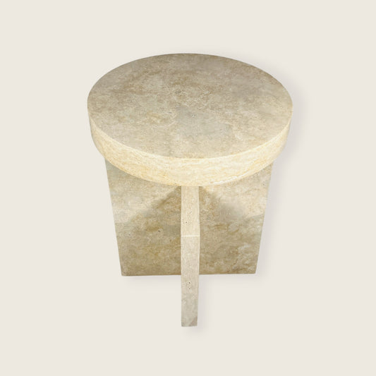 Mesa Marble Table - Travertine