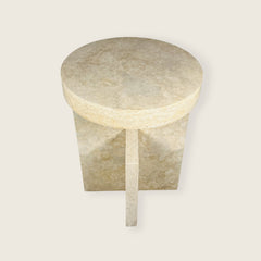 Mesa Marble Table - Travertine