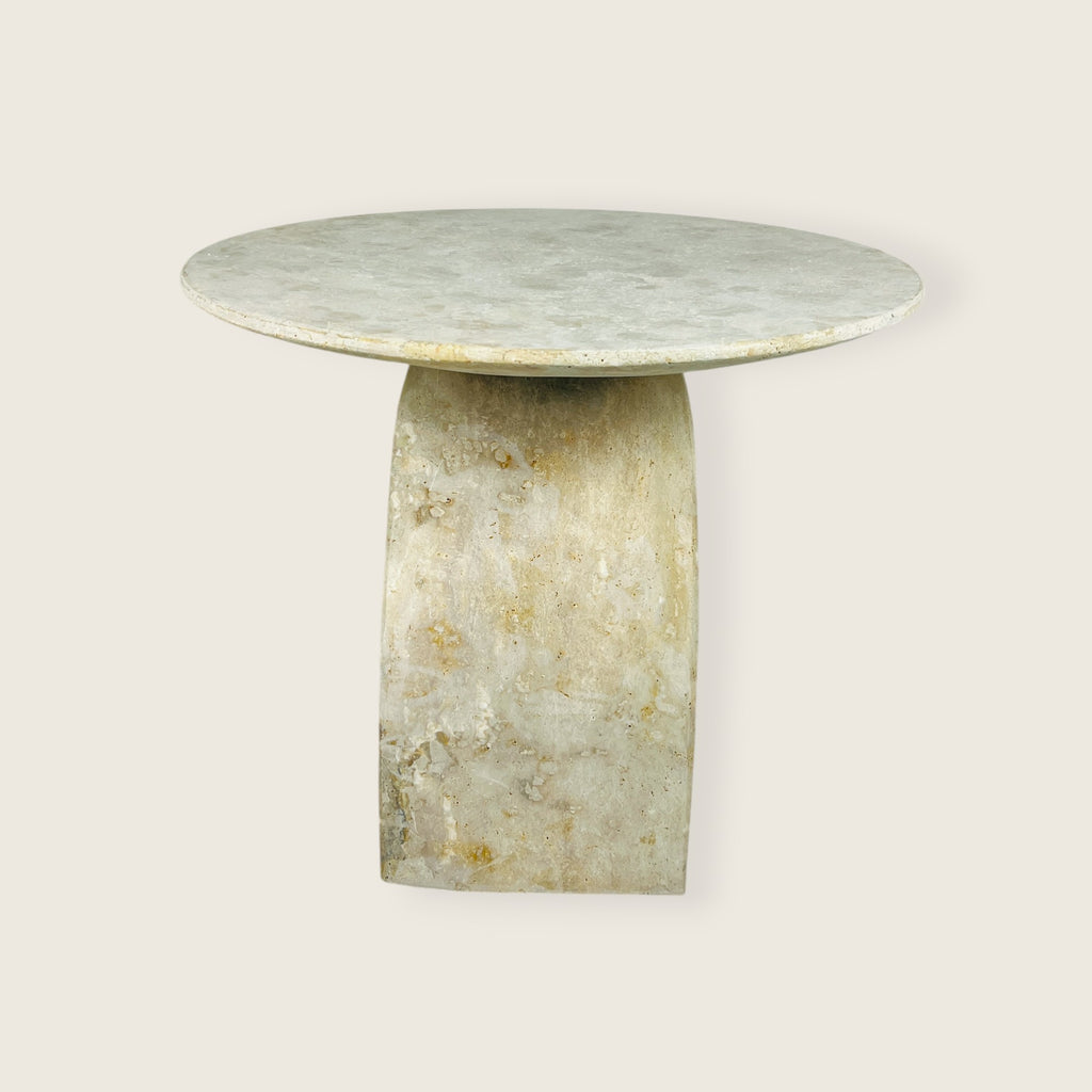 Nimbus Stroked Travertine Table