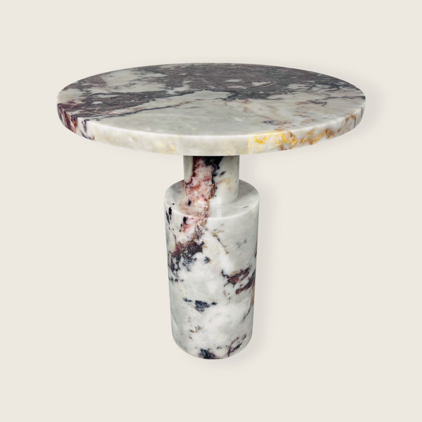 Luxe Crest Table - Red & White
