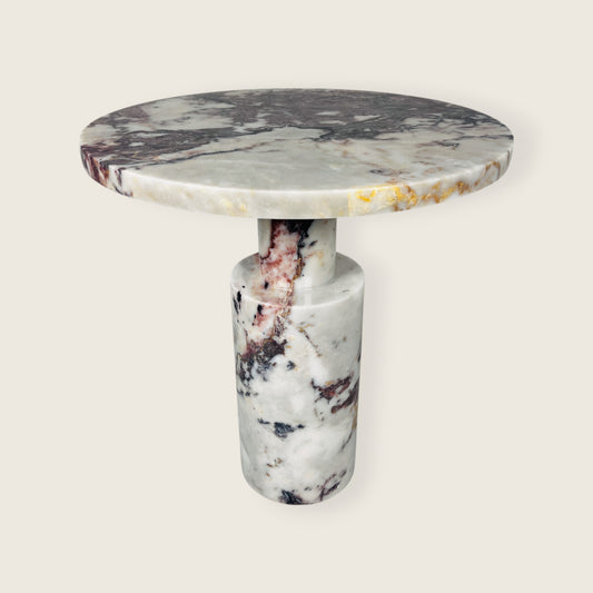 Luxe Crest Table - Red & White