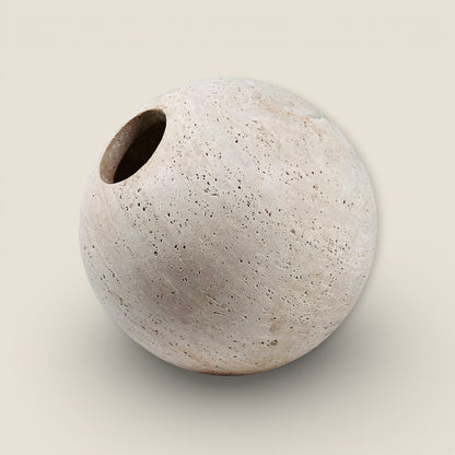 Orb Table Lamp - Travertine