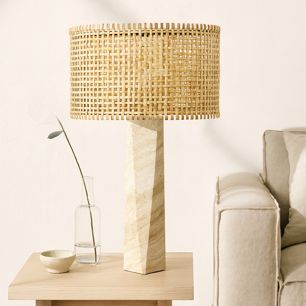Prismic Table Lamp - Travertine