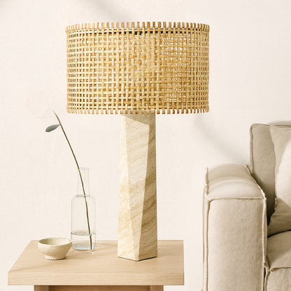 Prismic Table Lamp - Travertine