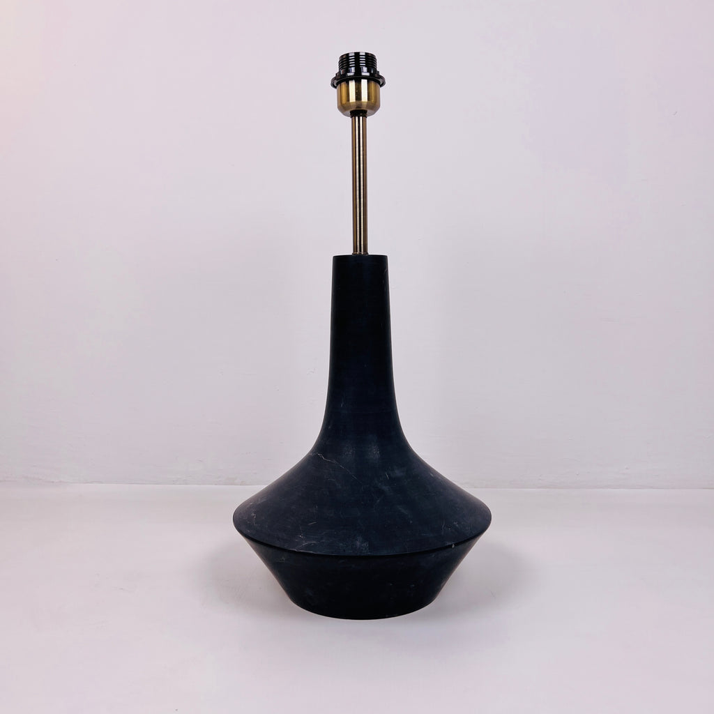 Bulged Saucer Black Table Lamp