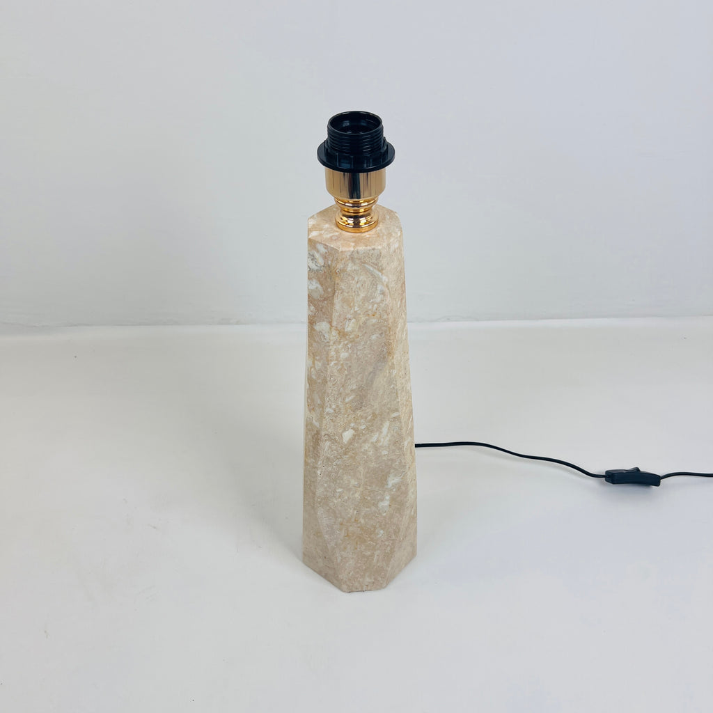 Irregular Bottle Travertine Grazed Table Lamp