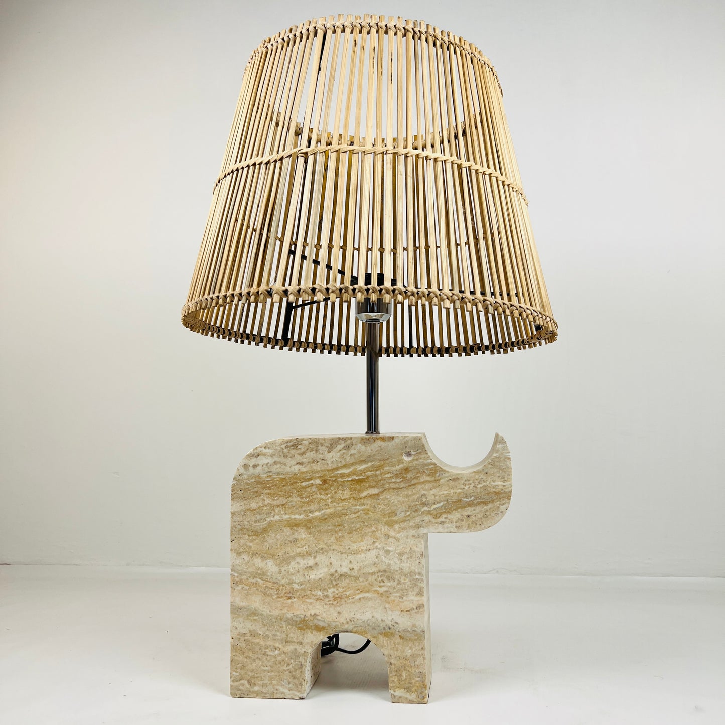Rhinocerus Lamp - Travertine