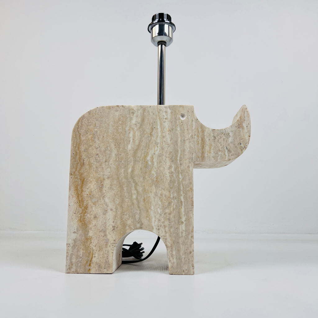 Rhino Travertine Table Lamp