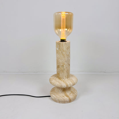 Twin Ring Lamp - Travertine