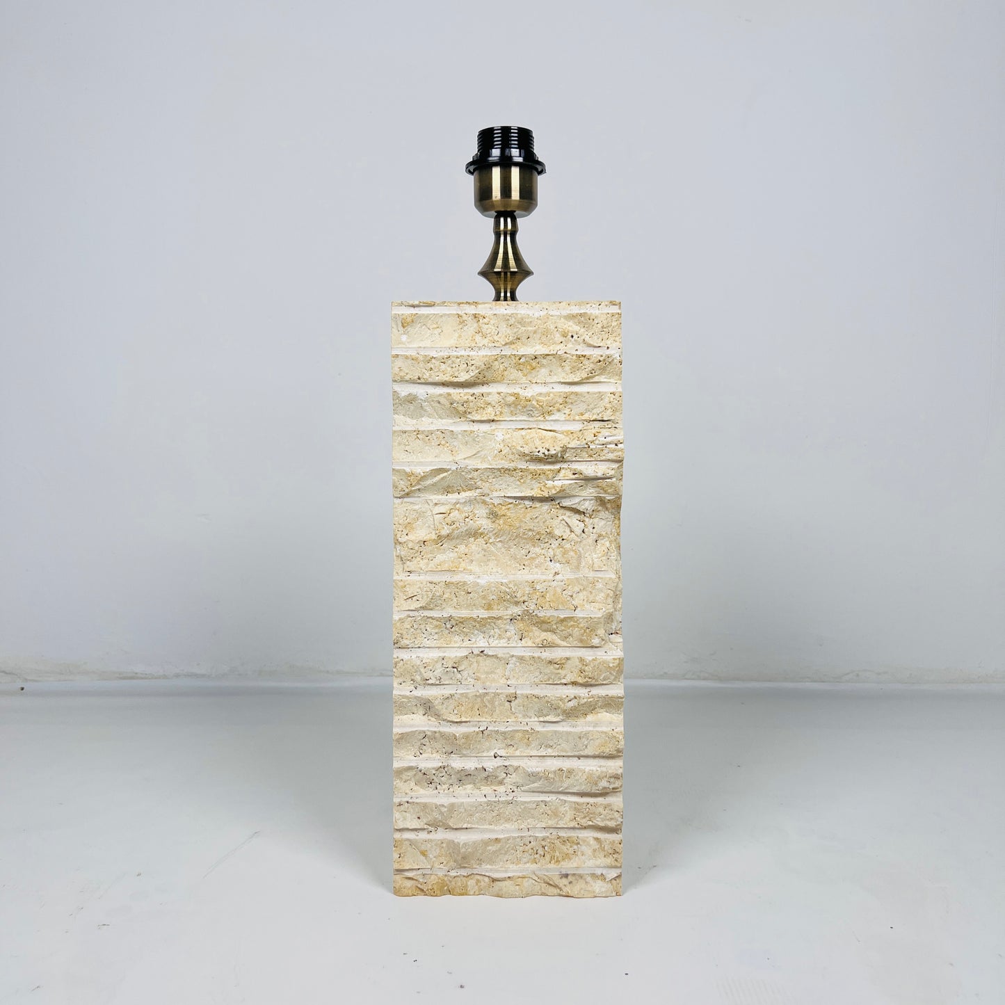 Split-Face Lamp - Travertine