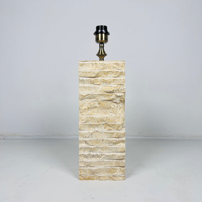 Split-Face Lamp - Travertine