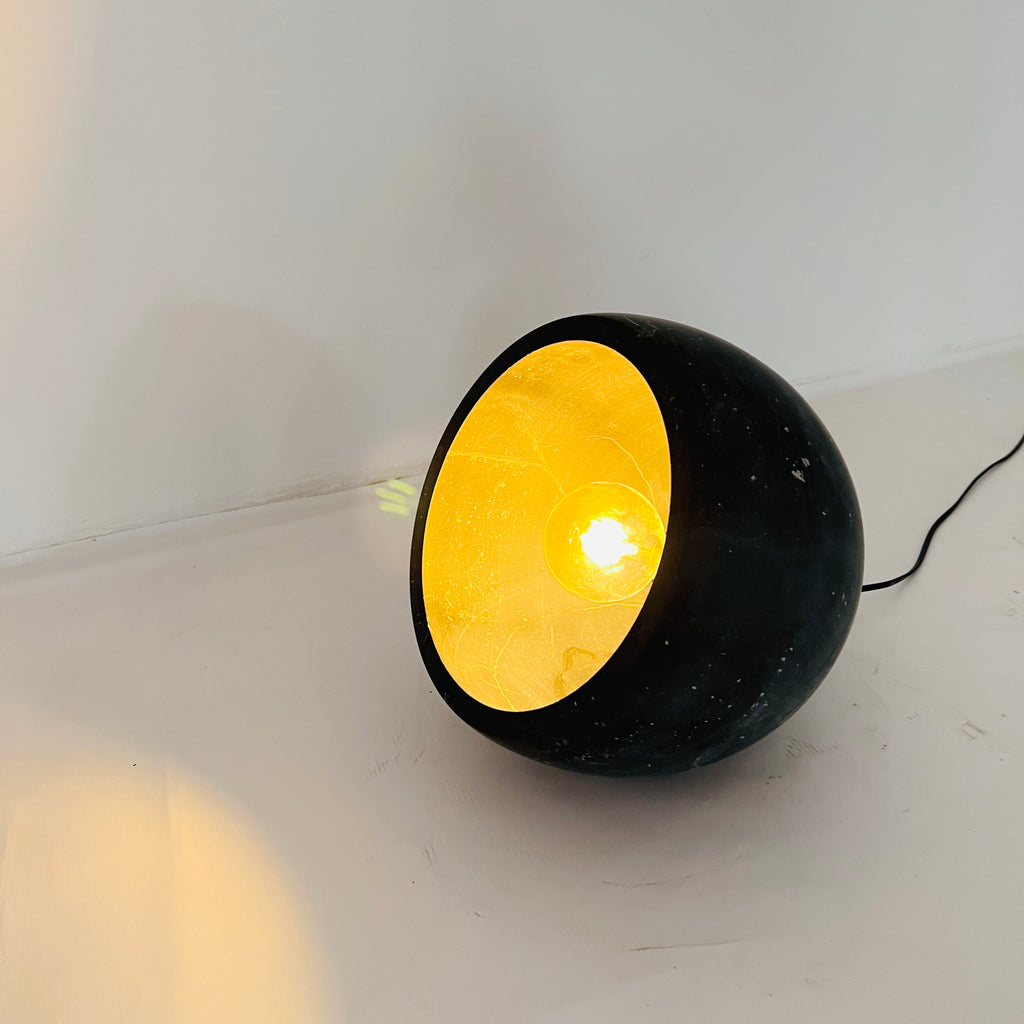 Semi Spherical Black Table Lamp