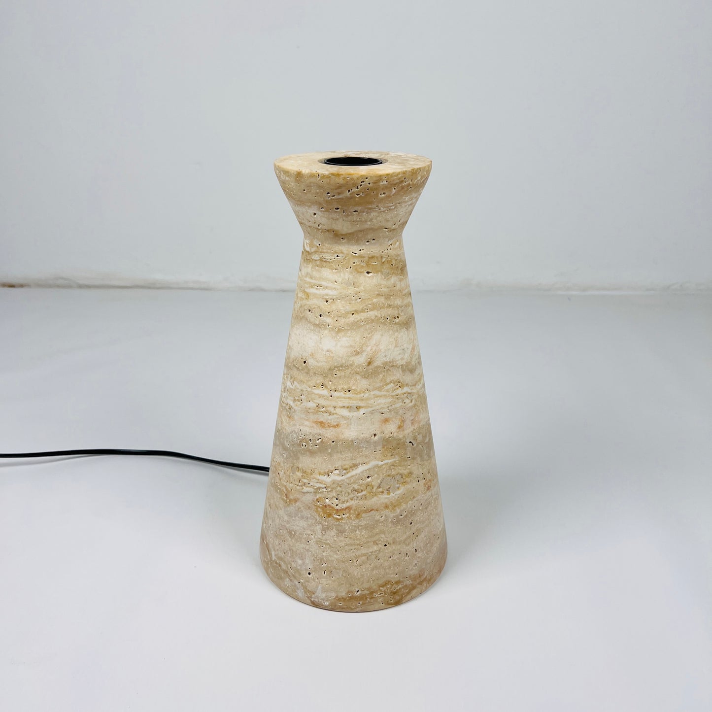 Funnel Table Lamp - Travertine