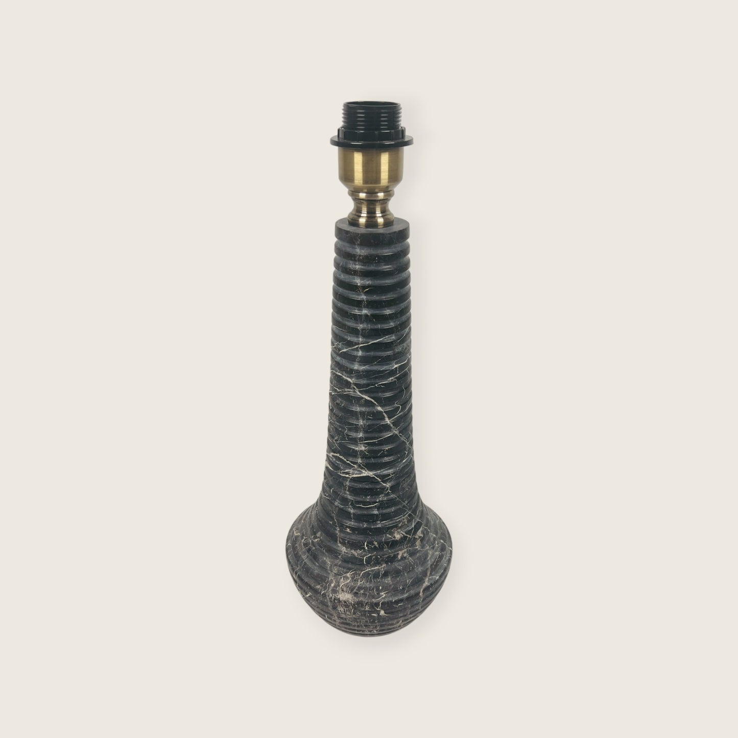 Bulged Striated Lamp - Black