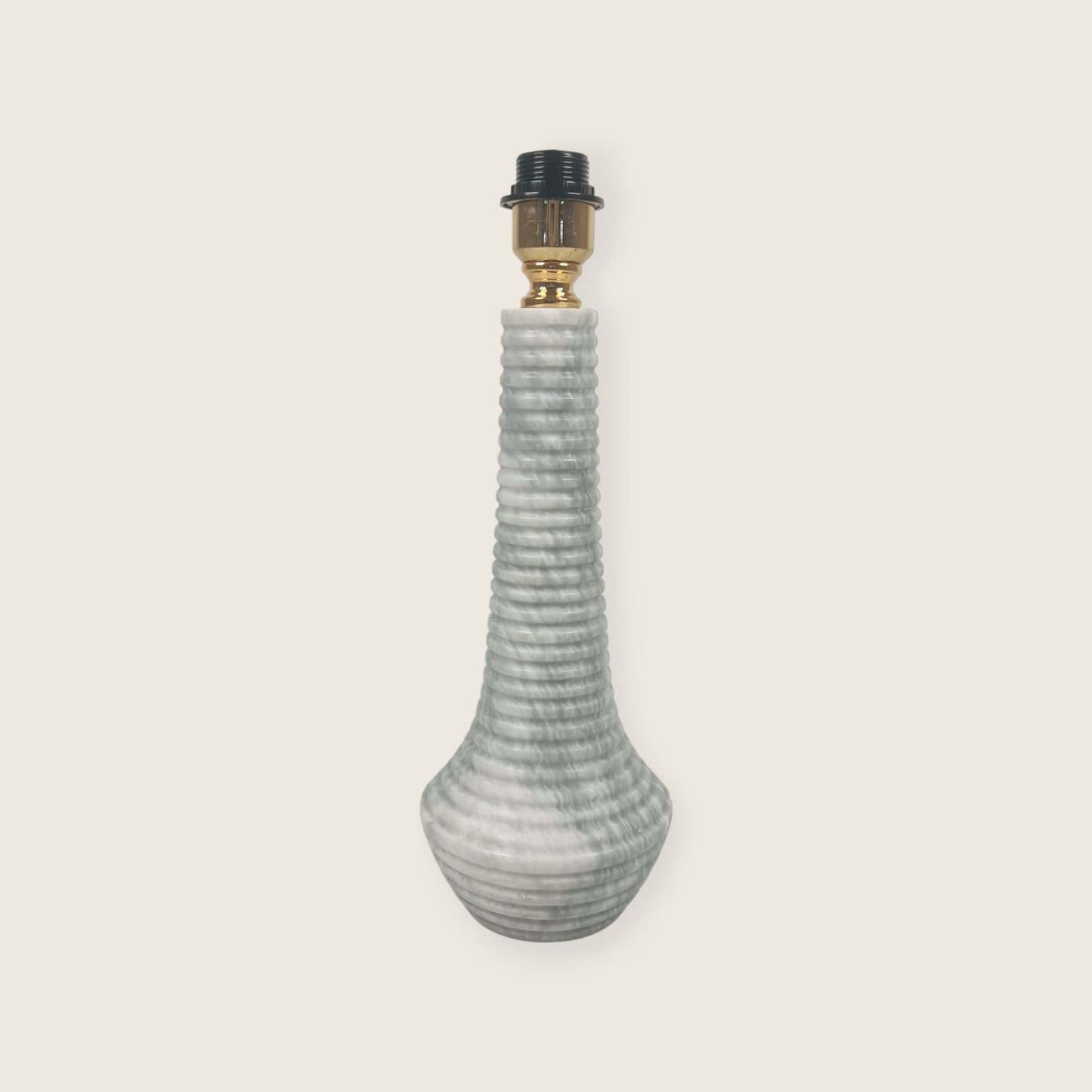 Bulged Striated Lamp - Gray