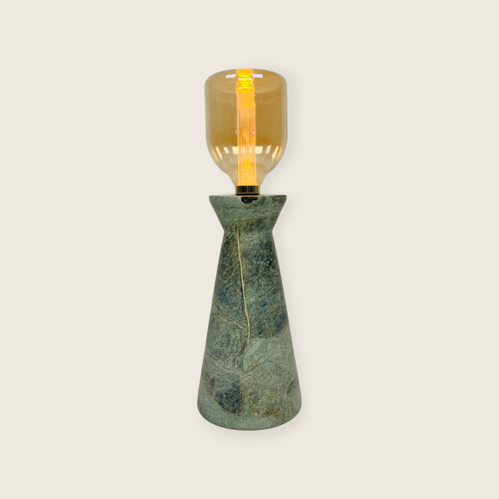 Upside Down Funnel Green Table Lamp