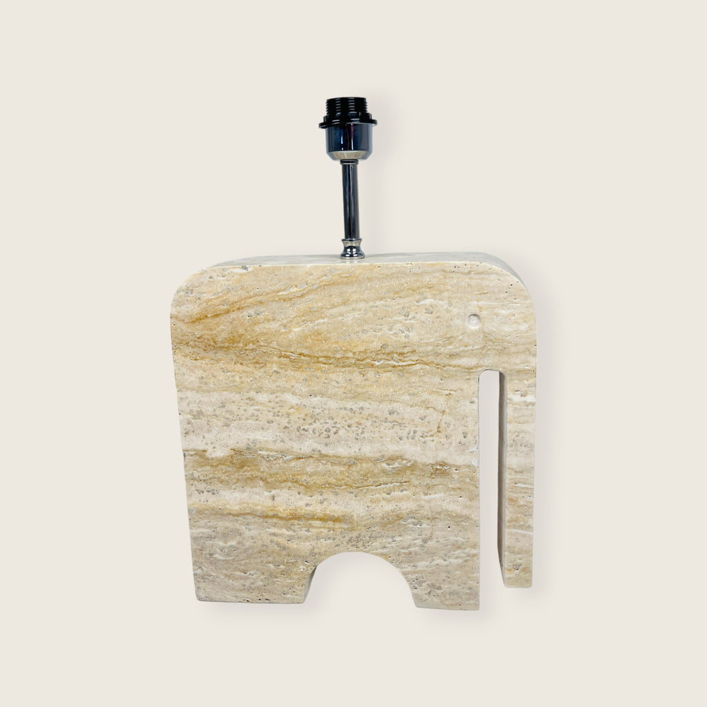 Elephant Travertine Table Lamp